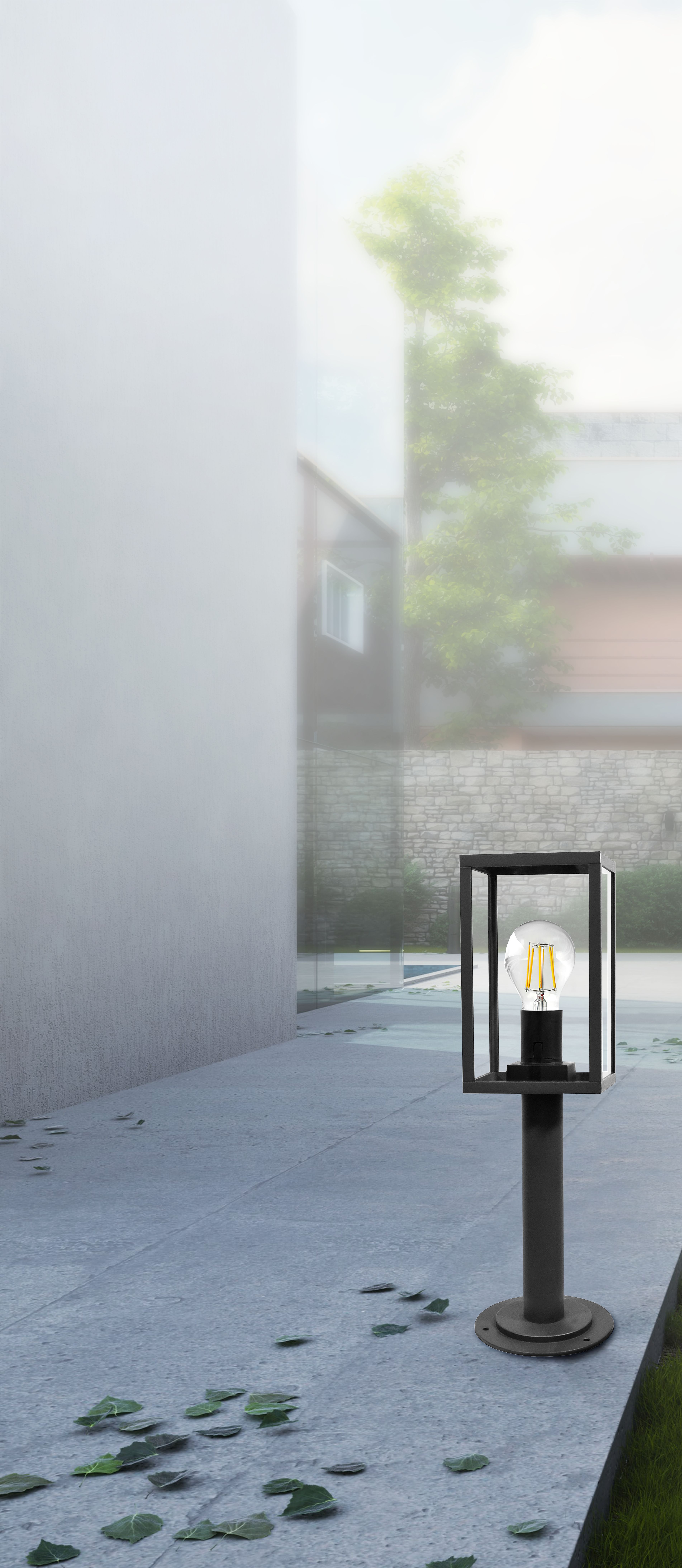 Goldlux Malmo lampa stojąca zewnętrzna 1x15 W czarna 309198
