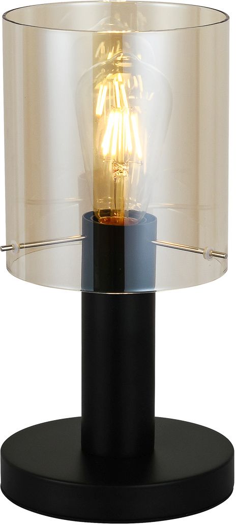 Italux Sardo lampa stołowa 1x40 W czarna-bursztynowa TB-5581-1-BK+AMB