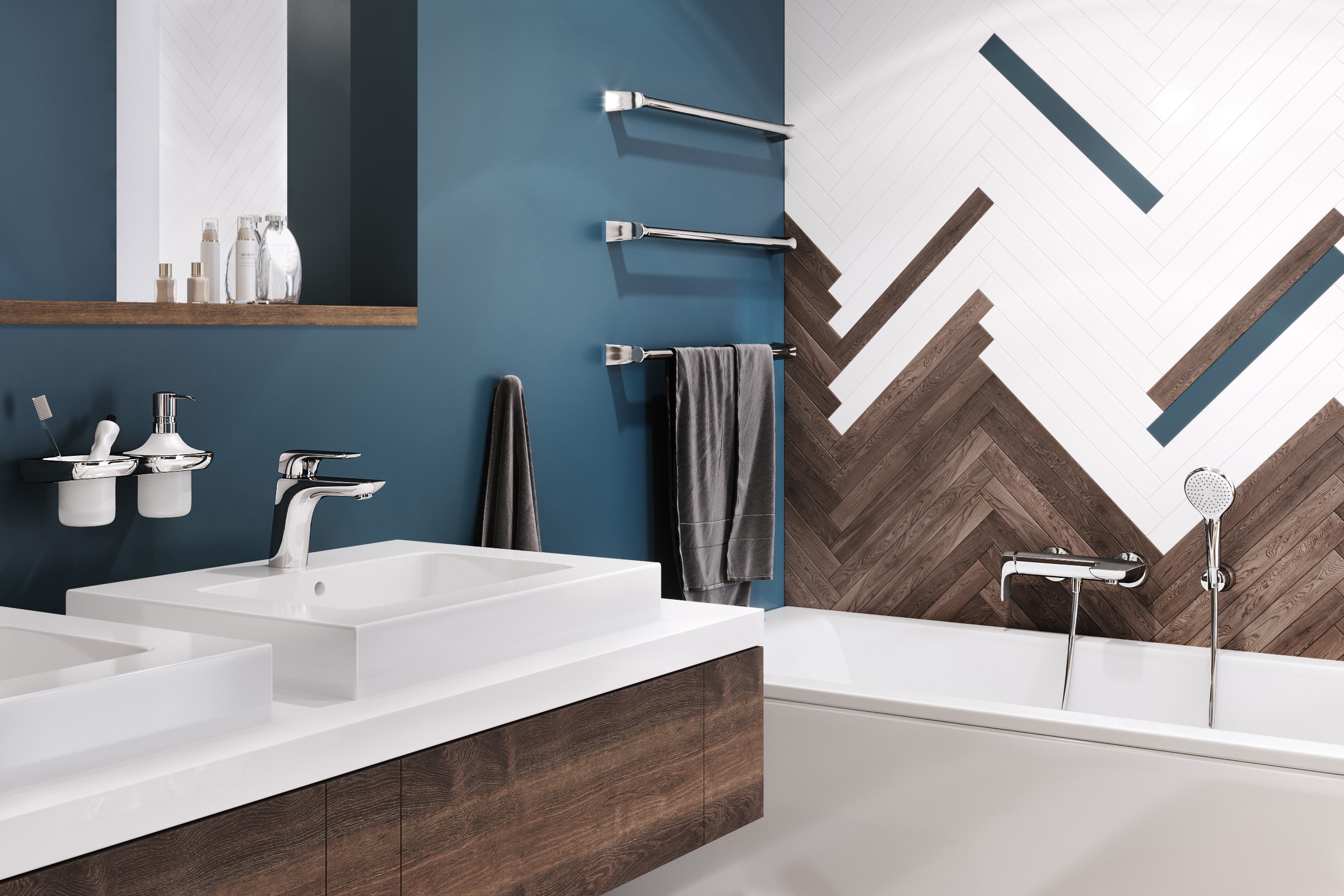 Kludi Freshline 3S zestaw prysznicowy ścienny chrom 6795005-00