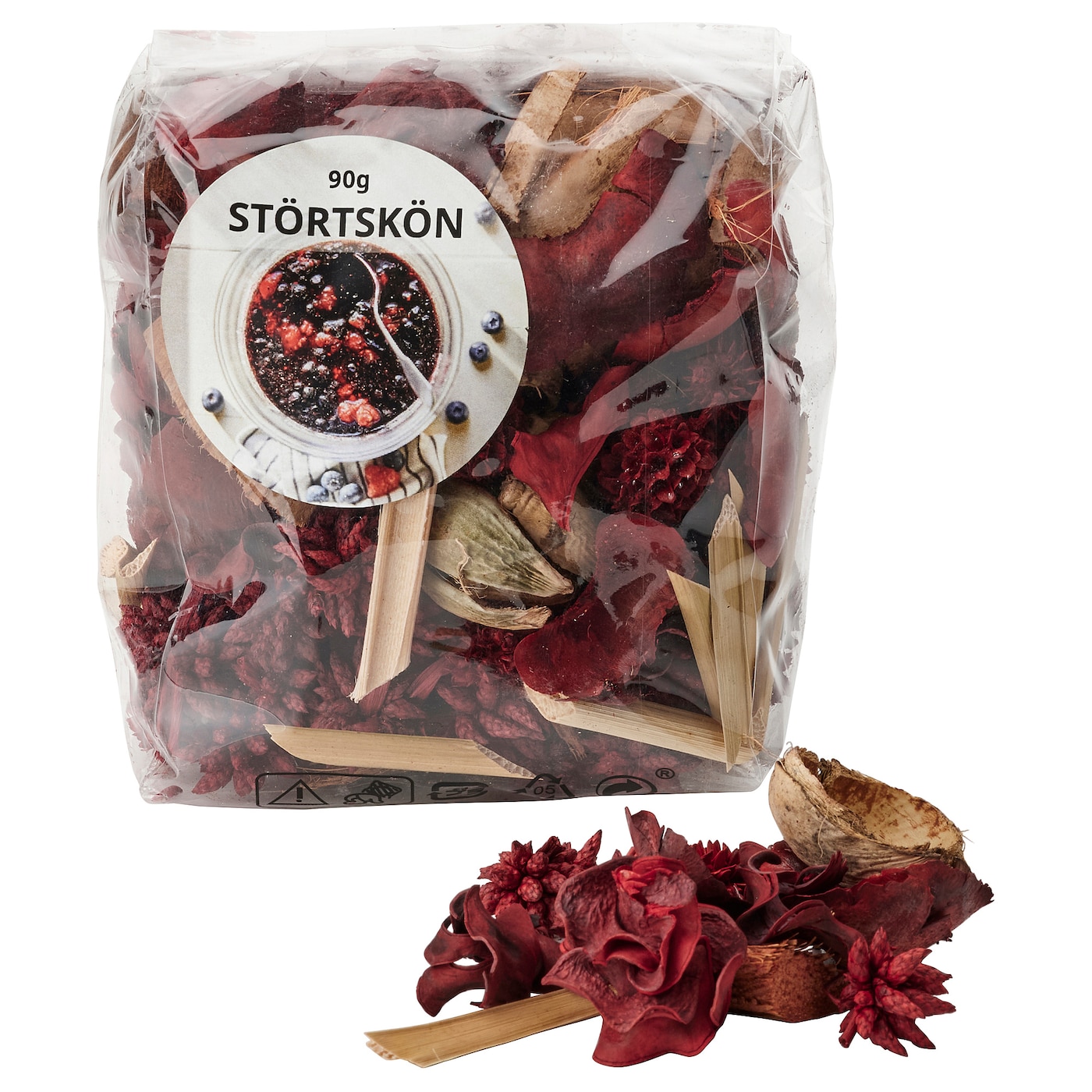 IKEA STÖRTSKÖN potpourri pachnące, jagody/czerwony, 90 g