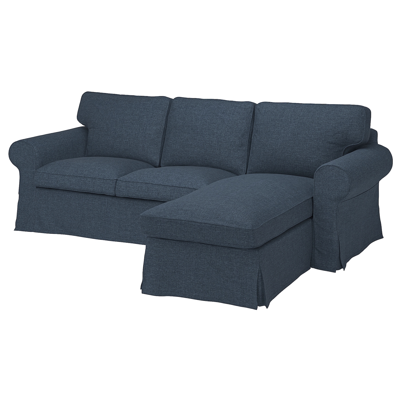 IKEA EKTORP pokrowiec n sofę 3-os z szezlongiem, Kilanda granatowy