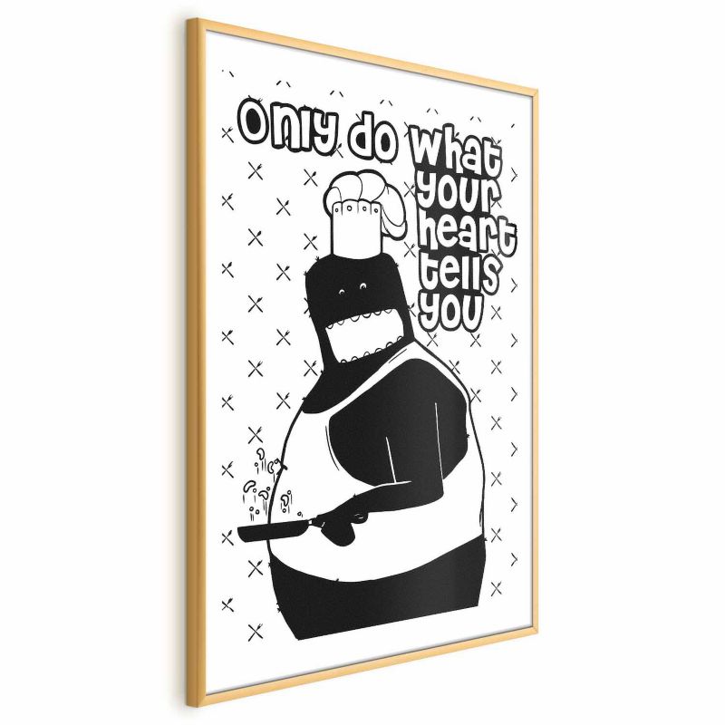 Plakat Artgeist Motto 60x90 cm z ramą złotą 1 szt