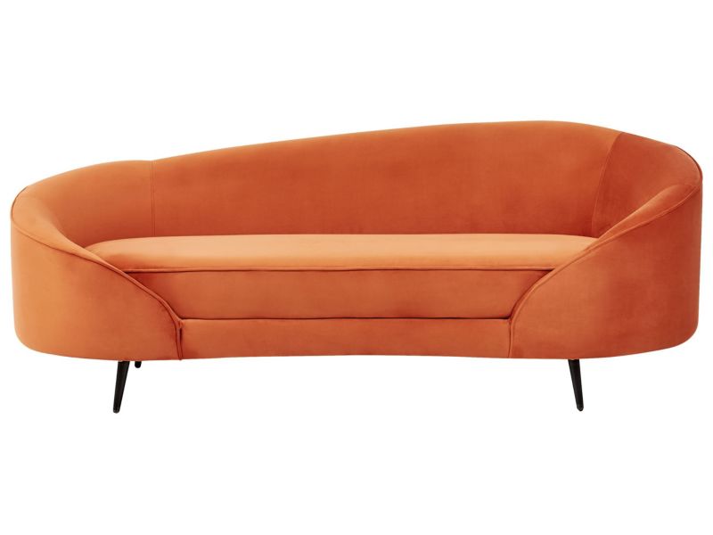 Sofa welurowa pomarańczowa Savar 1 szt.