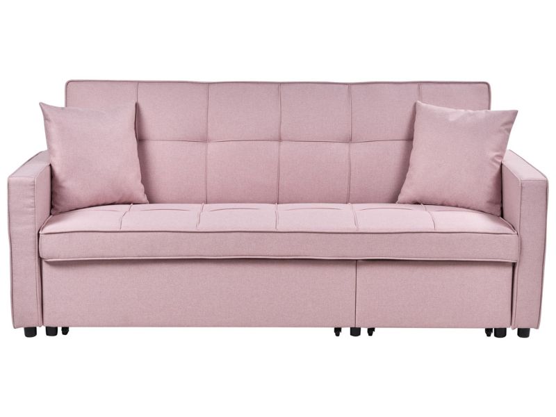 Sofa rozkładana Glomma Pastelowy róż 1 szt.