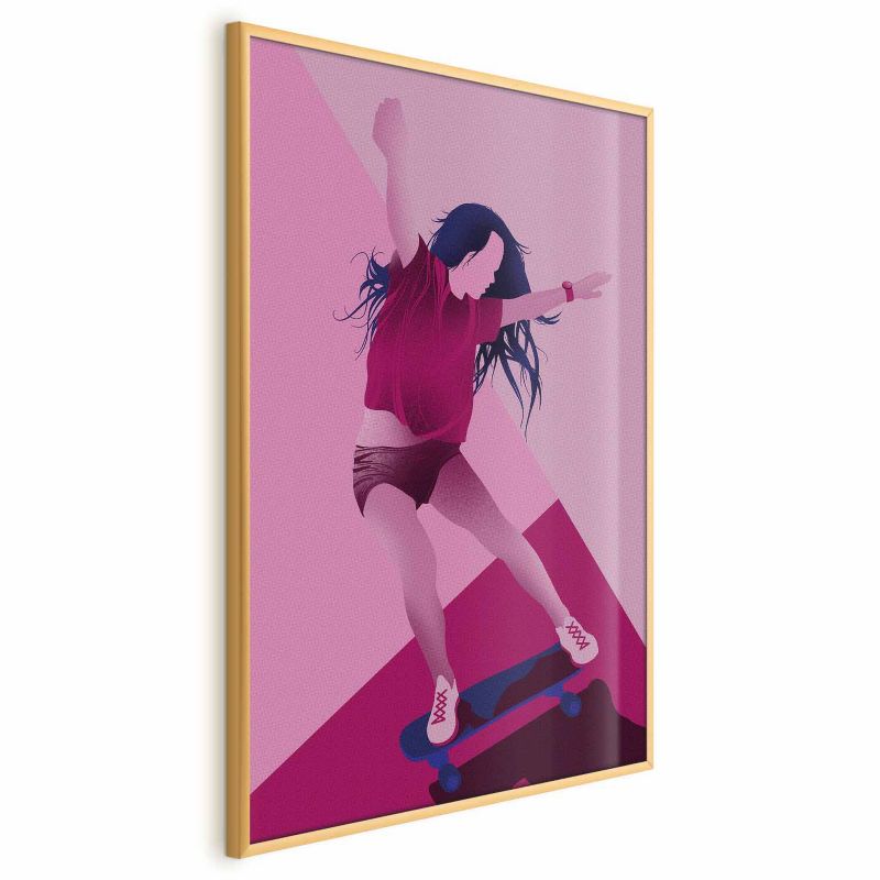 Plakat Artgeist Powerslide 40x60 cm z ramą złotą 1 szt