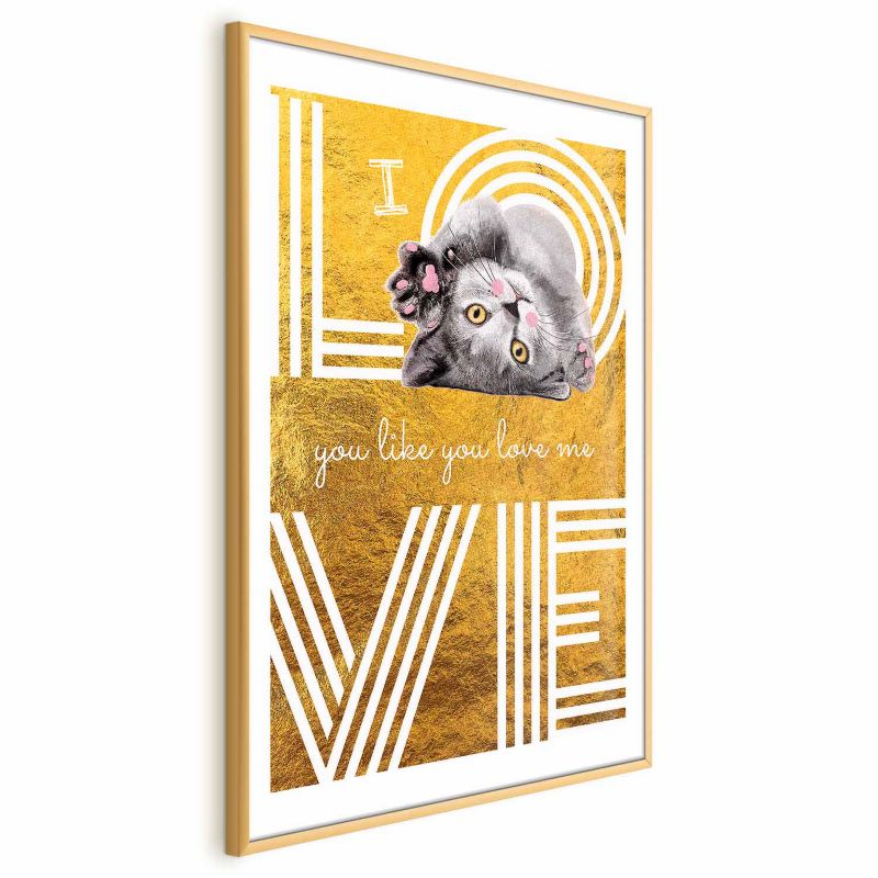 Plakat Artgeist Miłość 29,7x42 cm z ramą złotą 1 szt
