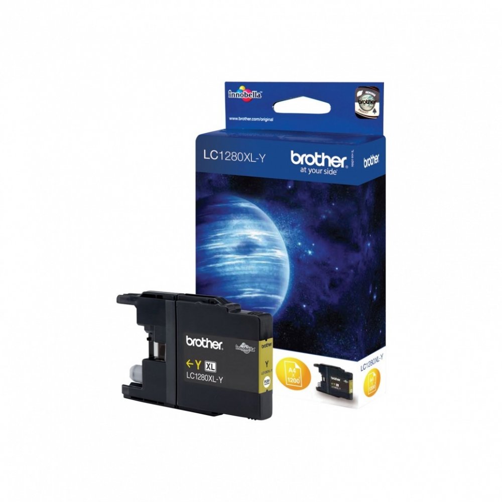 Tusz Brother (LC1280XLY), 1200 stron, yellow (żółty)