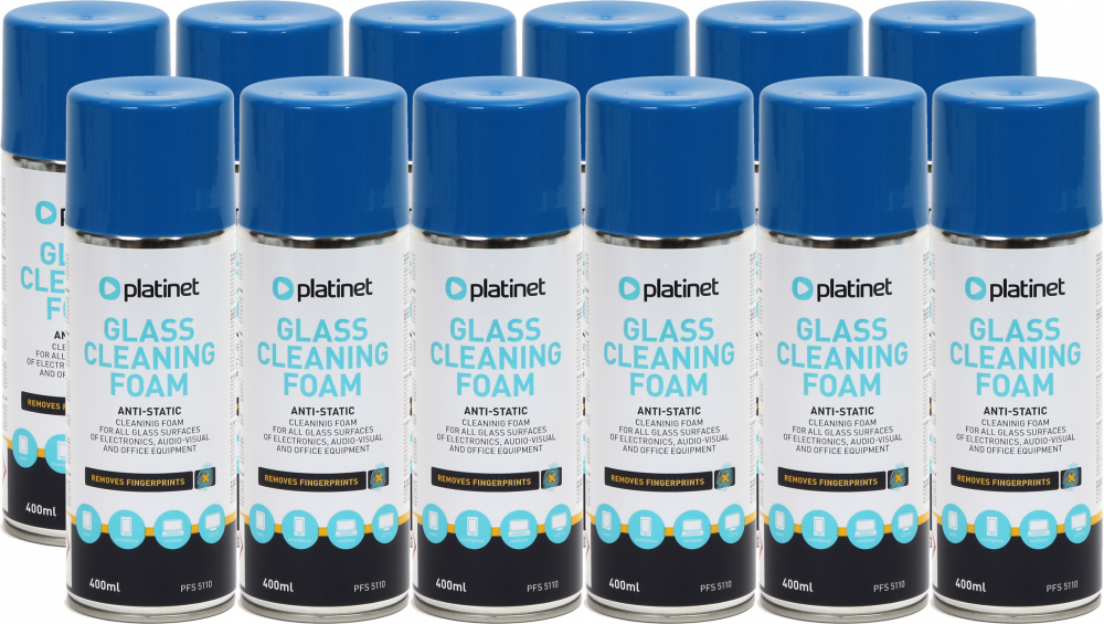 12x Pianka do czyszczenia powierzchni szklanych Platinet S5110, 400ml