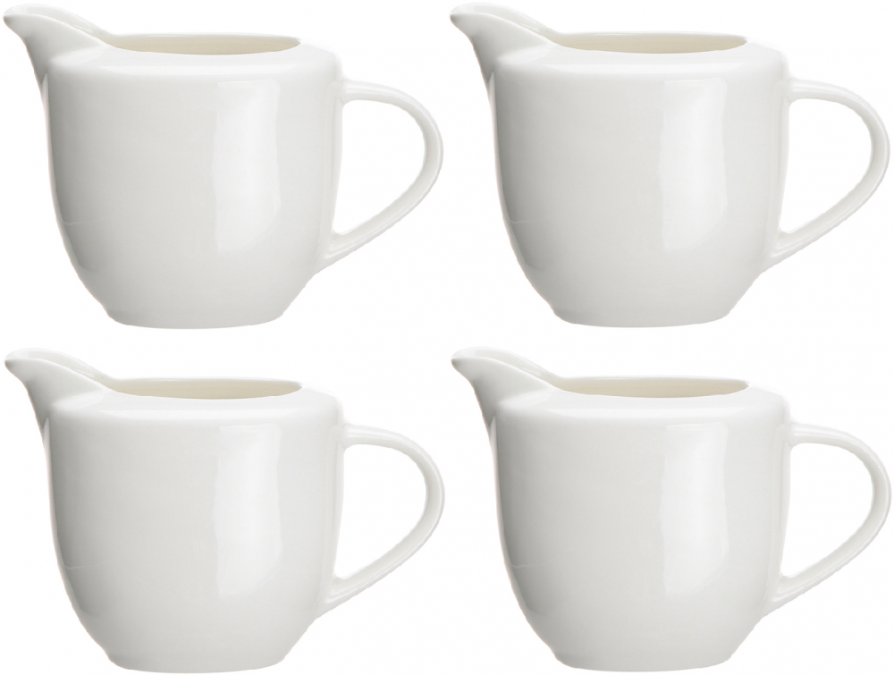 4x dzbanek do mleka Altom Design Regular, 280ml, porcelana, kremowy