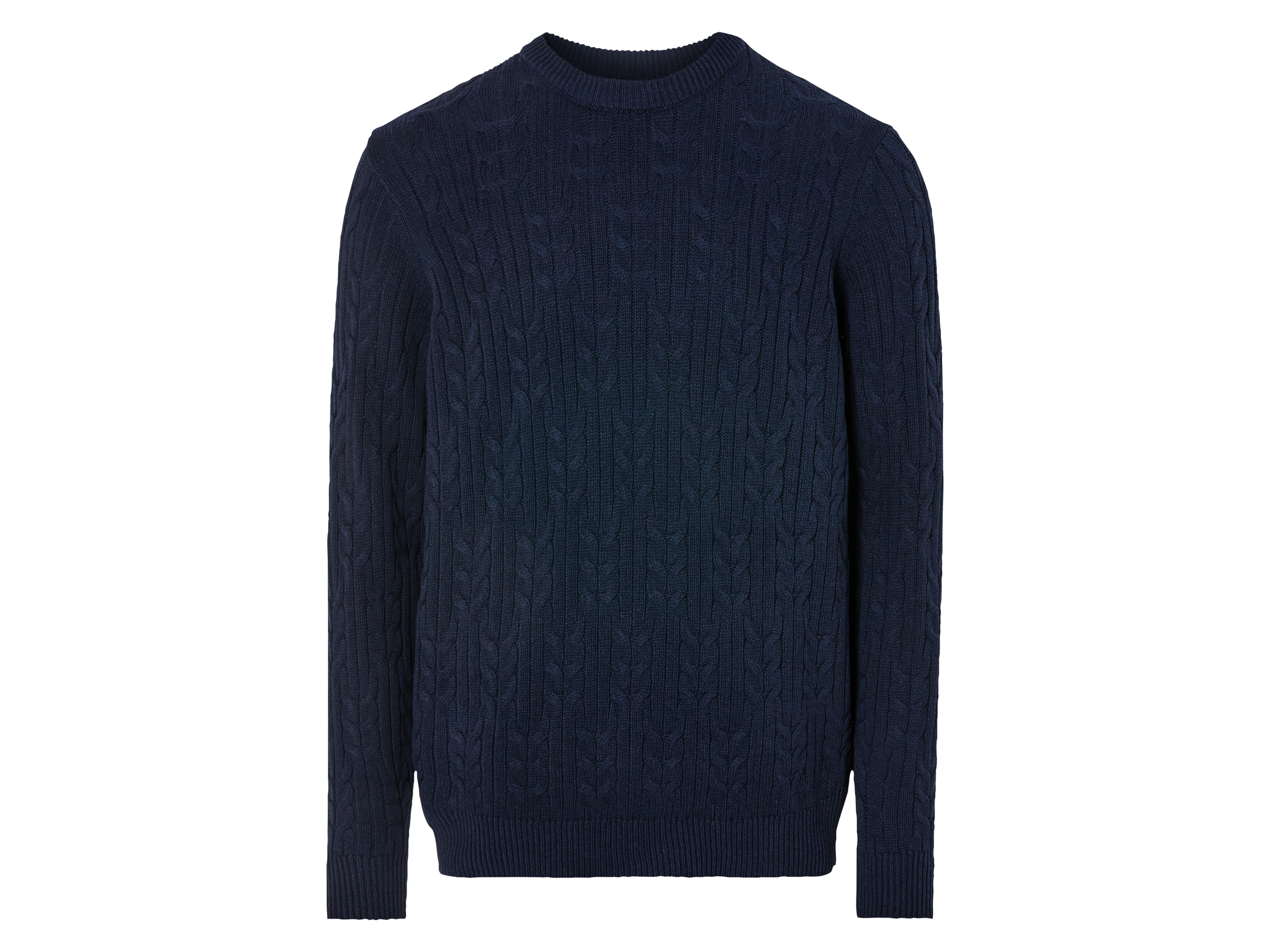 Livergy Sweter męski z grubej dzianiny L 52/54, Ciemnoniebieski
