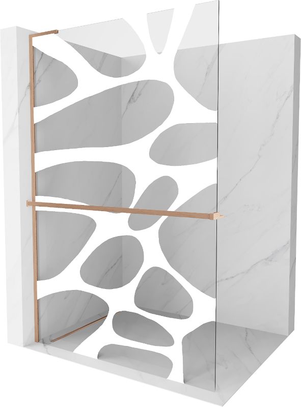 Ścianka prysznicowa Mexen Kioto+ L biały wzór 70x200 cm 800-070-123-65-971 szt.