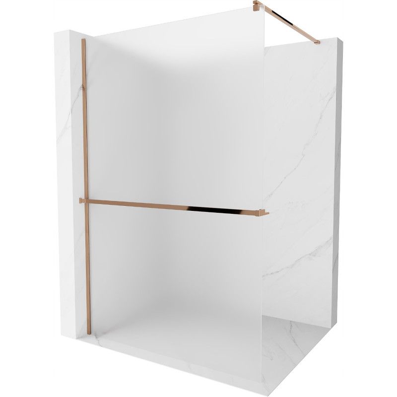 Ścianka prysznicowa walk-in Mexen Kioto+ różowe złoto 100 x 200 cm 800-100-121-60-30 1 szt.
