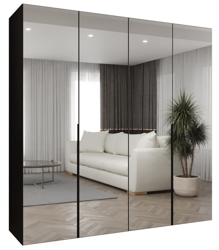 Szafa uchylna Abiks ALICANTE 3 200 wys 202 cm Czarny + Czarny 1 szt
