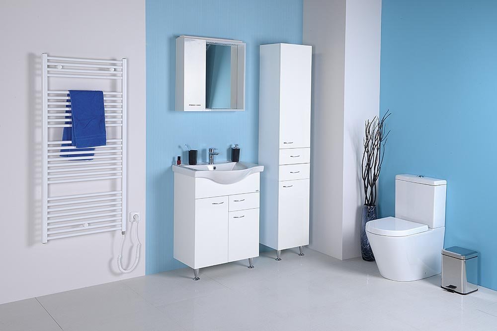 Aqualine Keramia Fresh szafka 59 cm podumywalkowa wisząca biała 50064A