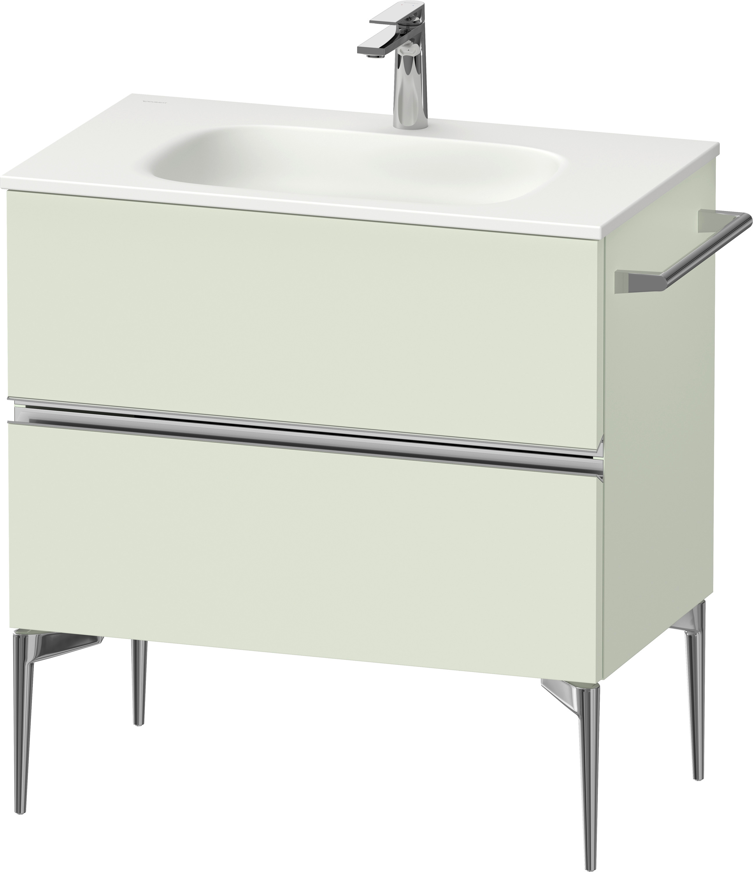 Duravit Sivida szafka 81x47,7x59,2 cm podumywalkowa wisząca zielona-chrom SV4651010HH0000