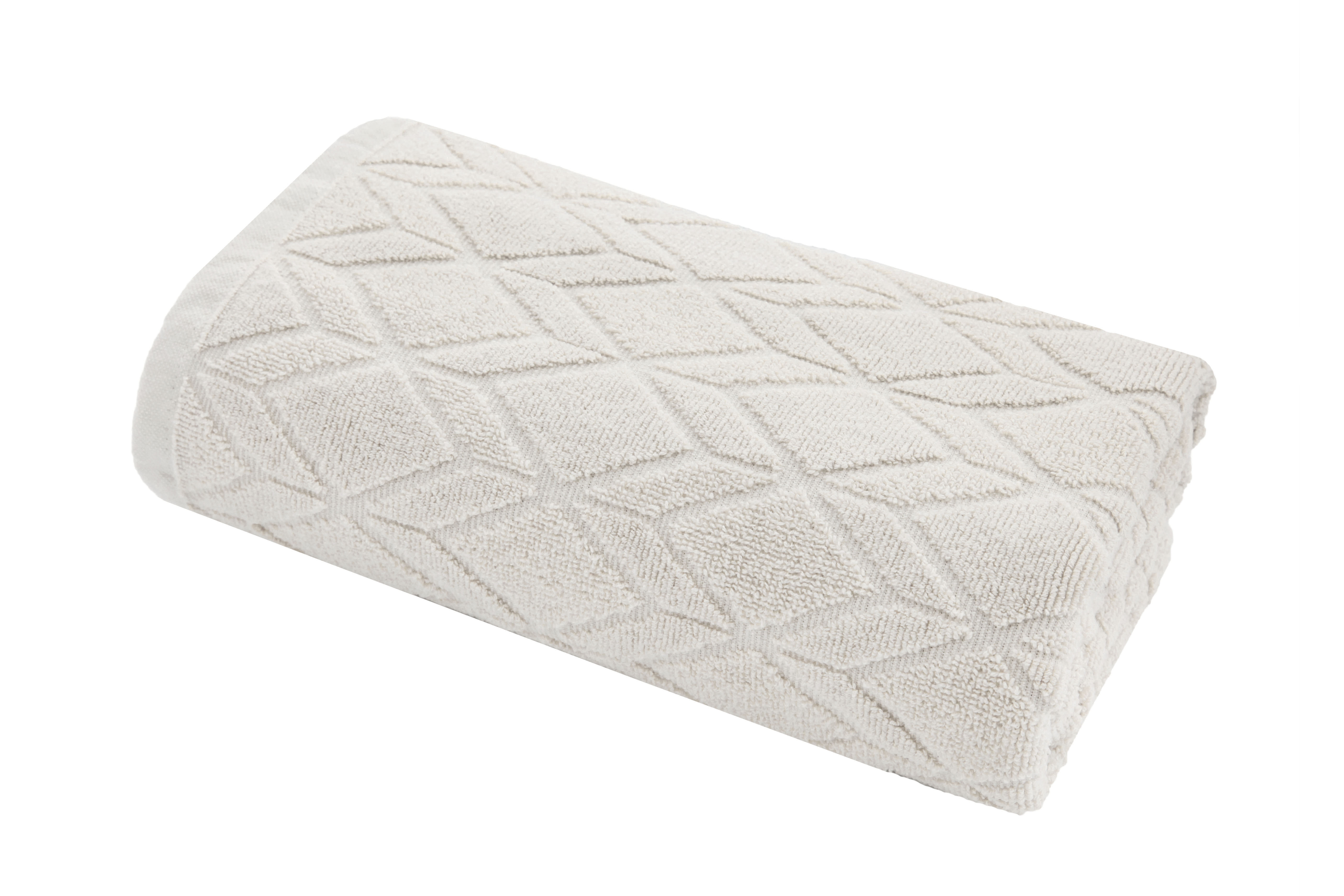 Texpol Geometric ręcznik łazienkowy 70x130 cm bawełna 420 g kość słoniowa - Wysyłka w 24h