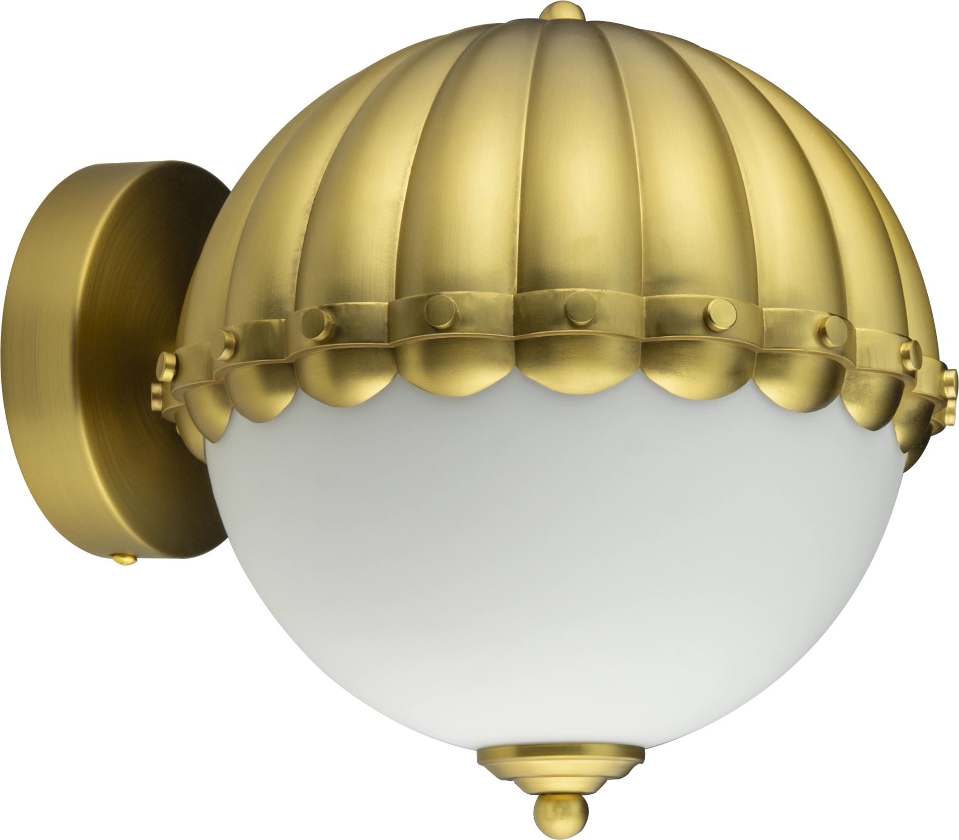 CosmoLight Pralines kinkiet 1x40W biały/mosiądz W01251BR