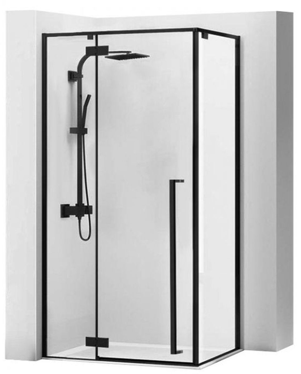 Rea Fargo kabina prysznicowa 100x80 cm prostokątna czarny półmat/szkło przezroczyste REA-K6950 - Wysyłka w 24h