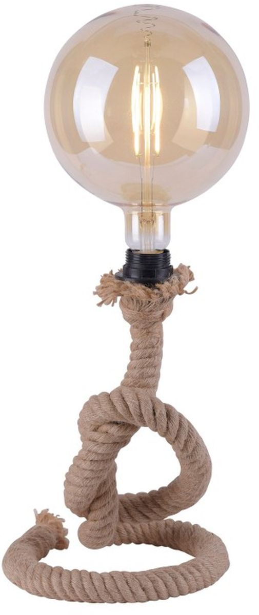 Just Light Rope lampa stołowa 1x15W czarny/brązowy 15480-18