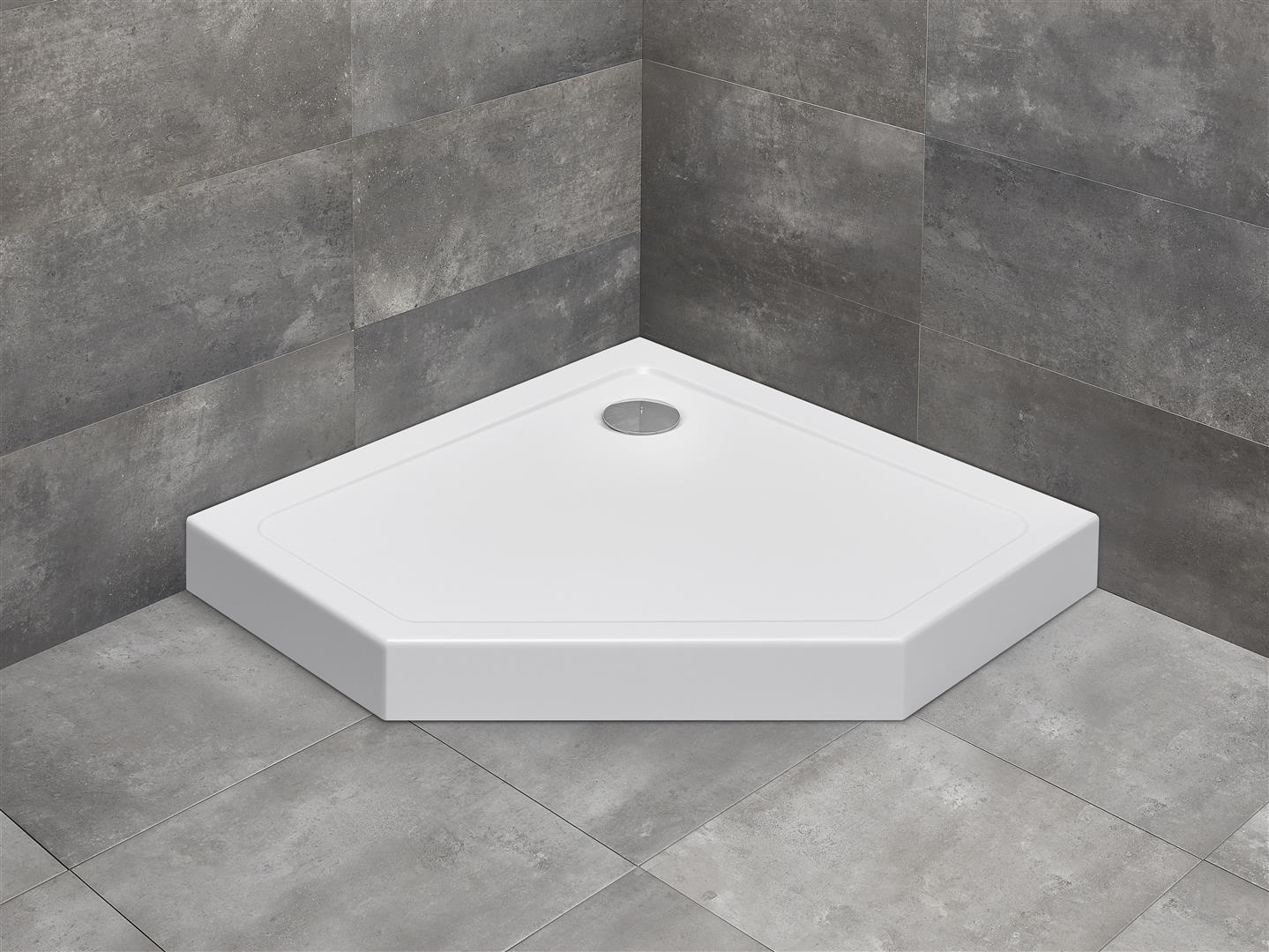 Radaway Doros PT Compact brodzik 80x80 cm pięciokątny biały SDRPT8080-05