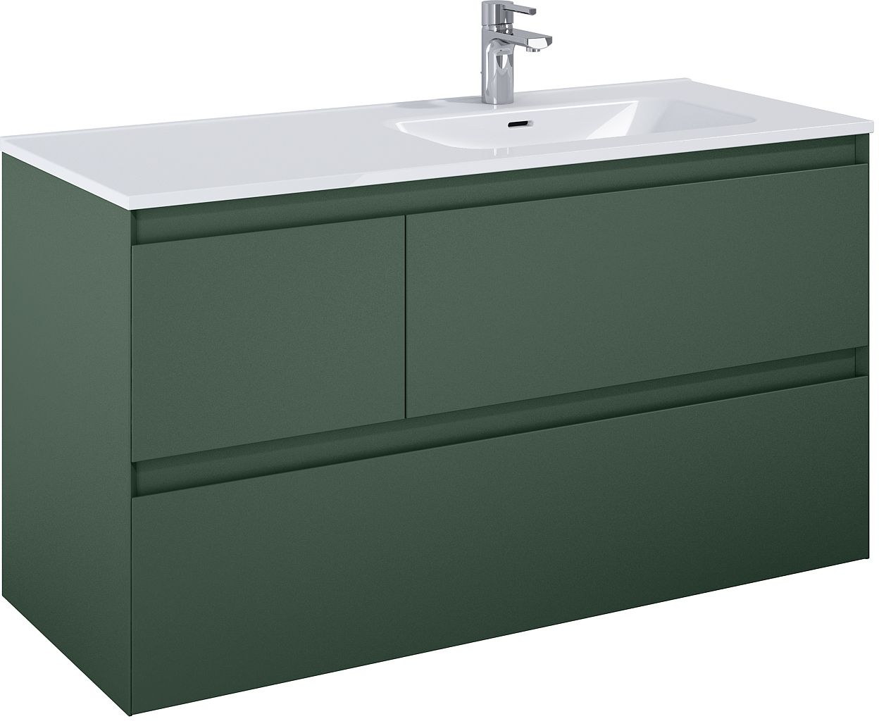 Elita Split szafka 120x45,8x63,5 cm podumywalkowa wisząca prawa forest green matt RE012005157010