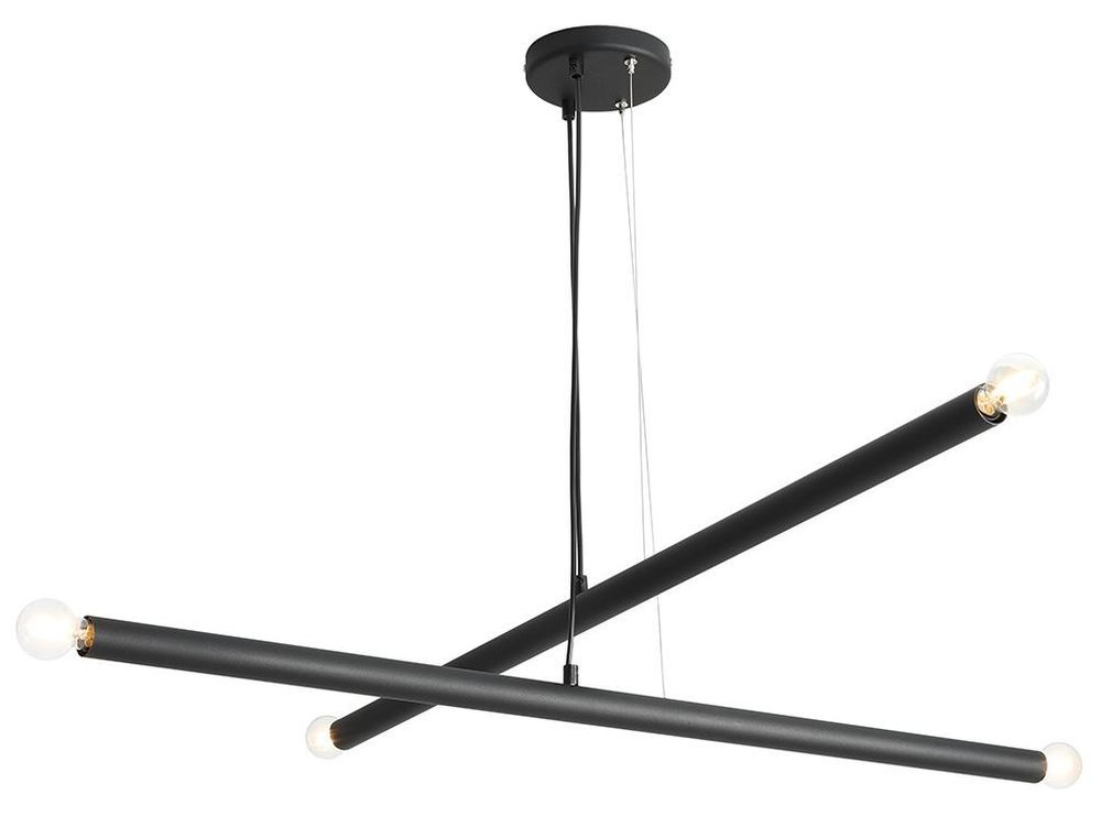 Aldex Tubo 4 lampa wisząca 4x40W czarna 1072L1
