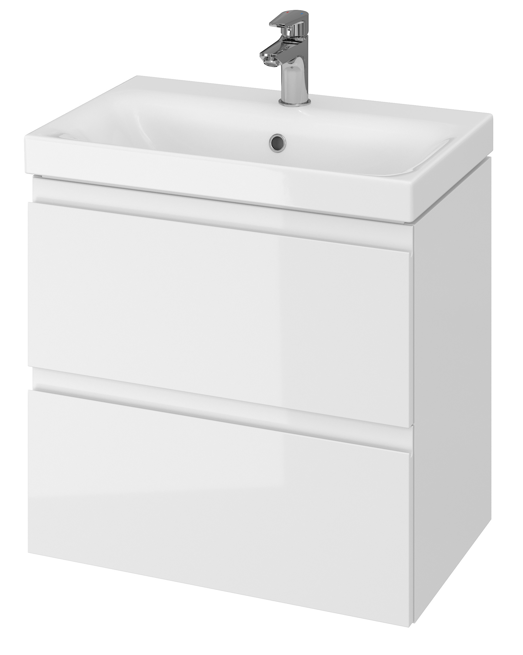 Cersanit Moduo umywalka z szafką 60 cm zestaw meblowy Slim biały S801-227-DSM