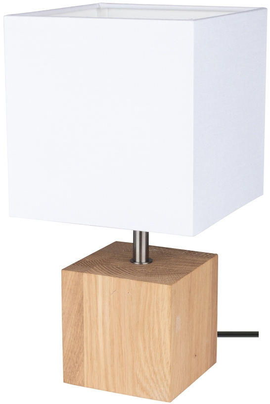 Spot-Light Trongo Square lampa stołowa 1x25W dąb olejowany/biały 7199174