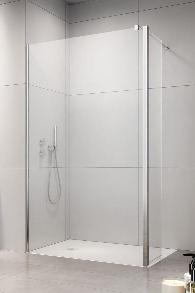 Radaway Eos Walk-In ścianka prysznicowa 80 cm lewa chrom/szkło przezroczyste 13799500-01L