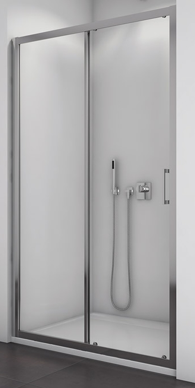 SanSwiss TOP-Line drzwi prysznicowe 140 cm srebrny mat/szkło przezroczyste TOPS214000107