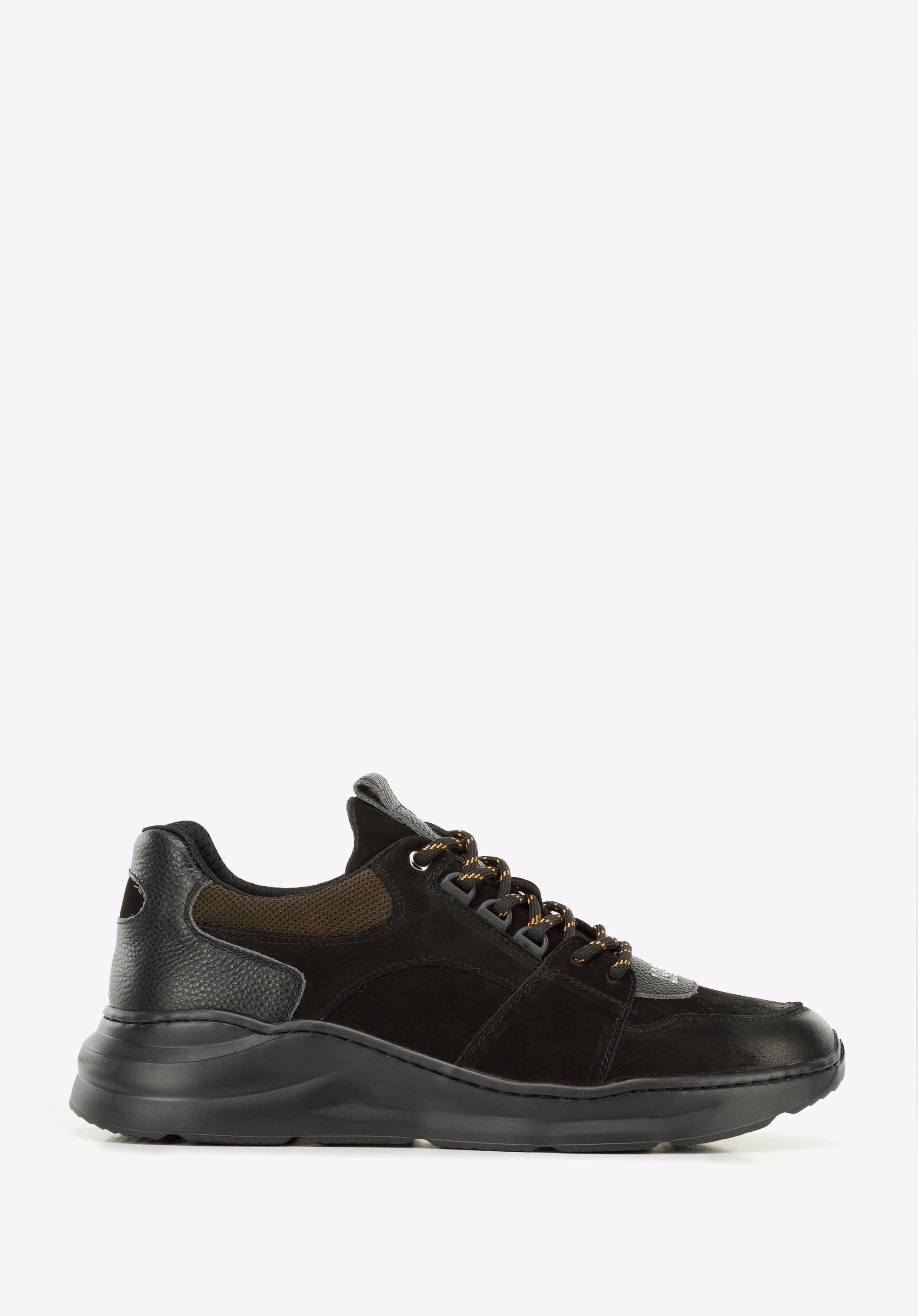 Męskie sneakersy na lekkiej podeszwie czarne