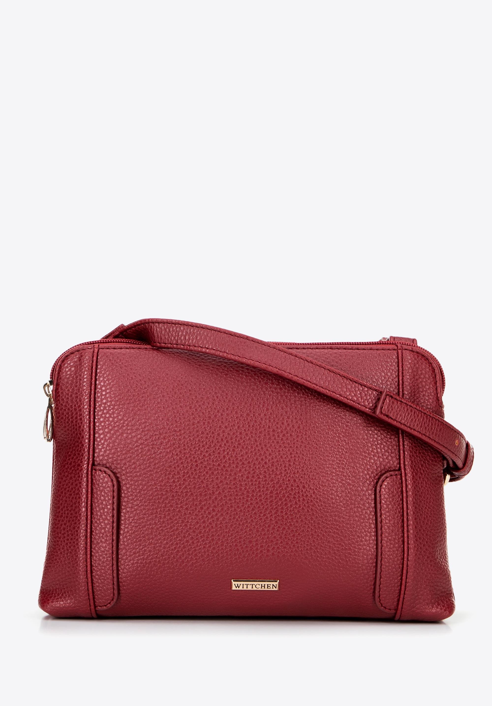 Damska torebka crossbody dwukomorowa czerwona