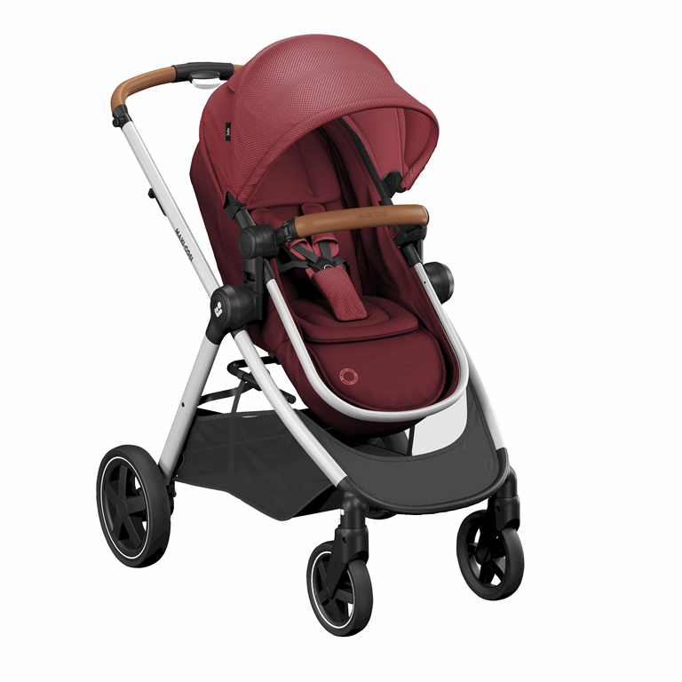 Maxi-Cosi, Zelia - uniwersalny wózek głęboko-spacerowy-Essential Red