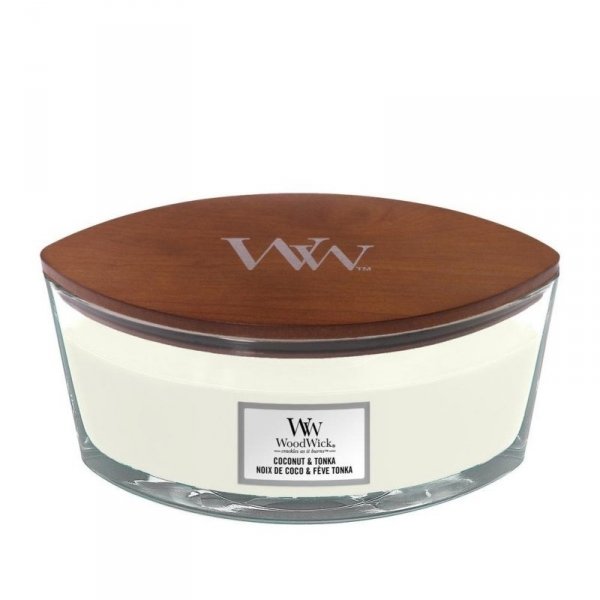 Świeca zapachowa WoodWick HearthWick - Coconut & Tonka
