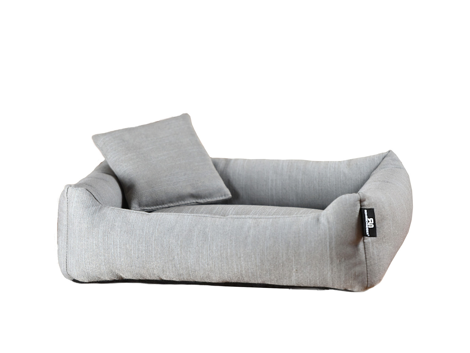 Rohrschneider Legowisko dla psa, przytulna sofa Blue, z butelek PET z recyklingu S, Szary
