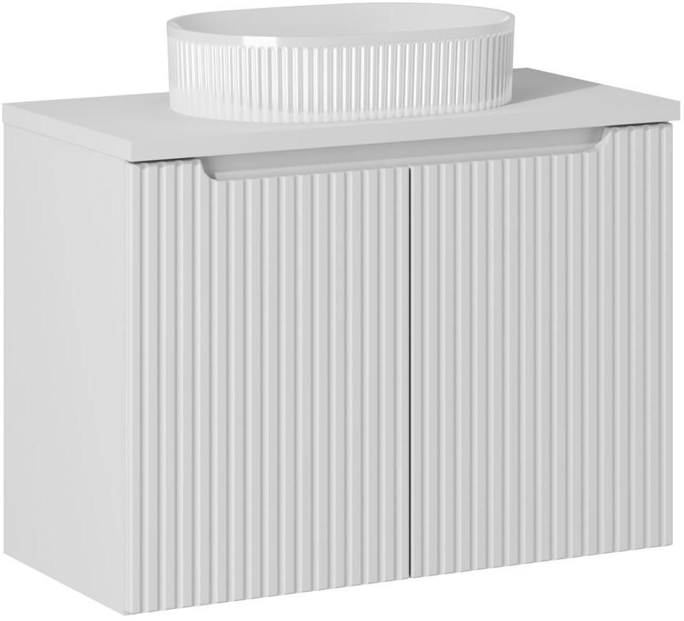 Darmowa Dostawa - Umywalka z szafką i blatem 80 cm białą Comad Nova White SETNOWBWHITE80CMDUNBEYOND5WH