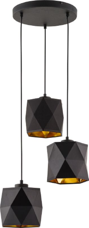 Darmowa Dostawa - Lampa wisząca 3x15 W czarna-złota TK Lighting Siro 1045