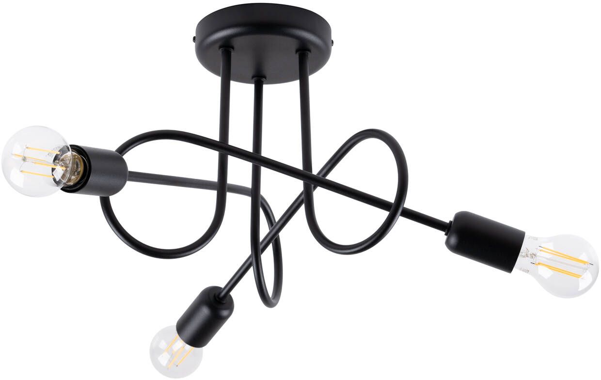Darmowa Dostawa - Lampa podsufitowa 3x15 W czarna Sollux Lighting Supeł SL1434