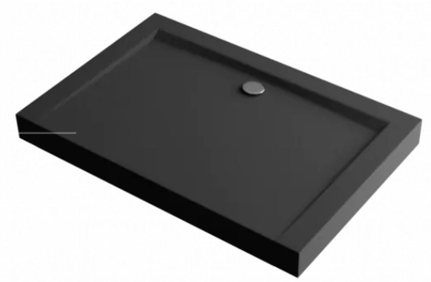 Darmowa Dostawa - Brodzik prostokątny 120x80 cm czarny Excellent Forma BREX1403120080BLC