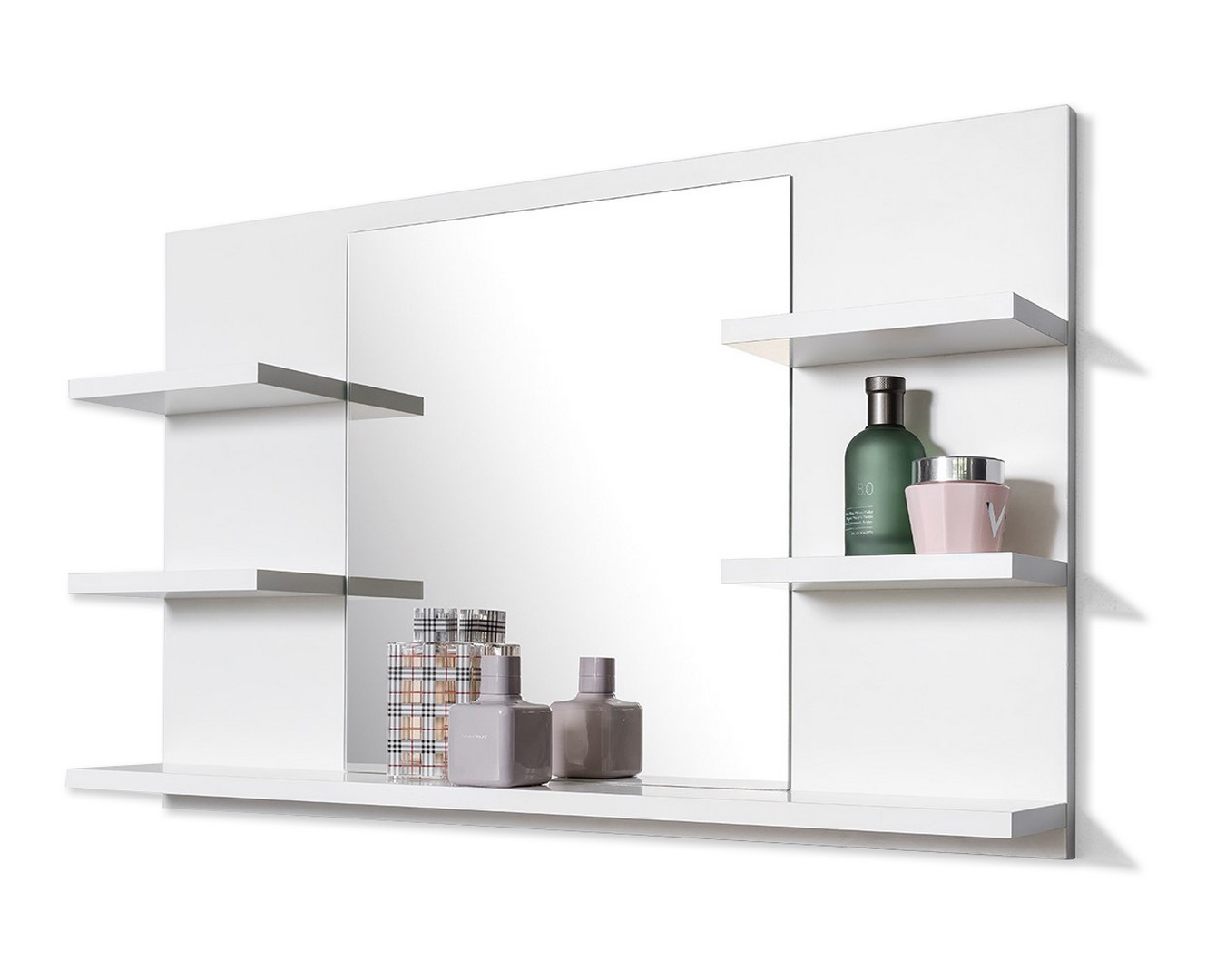 Darmowa Dostawa - Lustro 80x50 cm prostokątne biały Domtech Basic 4ON54VXEHK