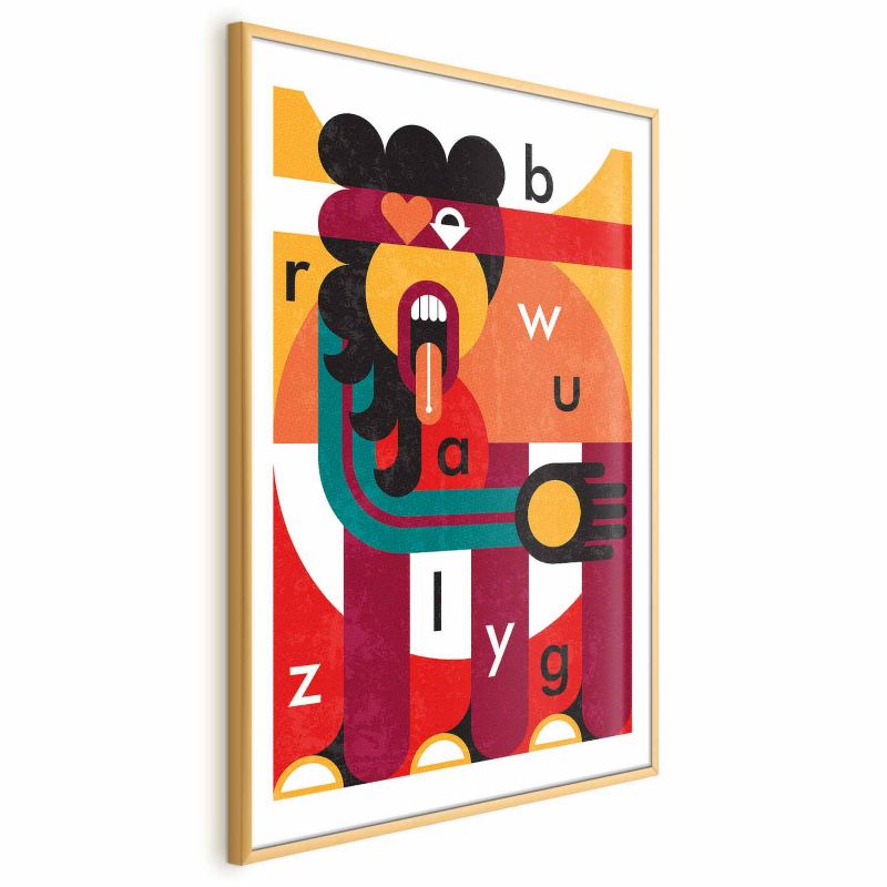 Plakat Artgeist Sztuka designu 29,7x42 cm z ramą złotą 1 szt