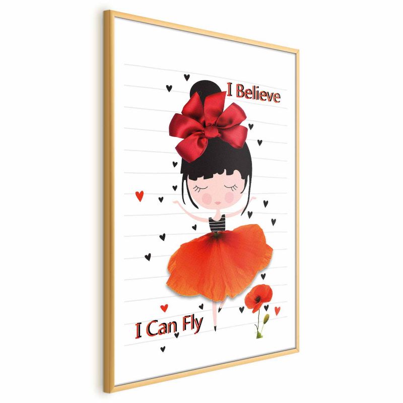 Plakat Artgeist Fly 29,7x42 cm z ramą złotą 1 szt