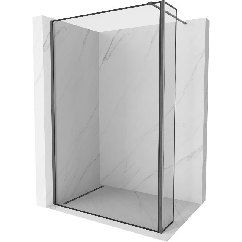 Ścianka prysznicowa Walk-in Mexen Kioto czarny wzór gun gray 110x30 cm 800-110-212-66-70-030 1 szt.