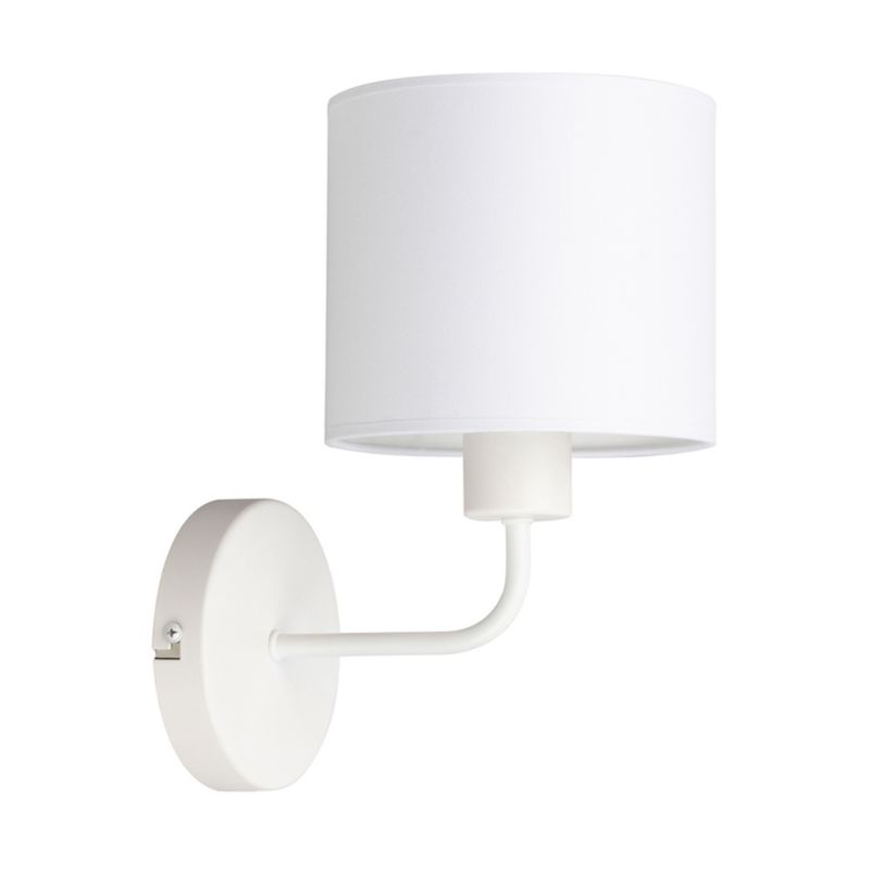 Kinkiet SPOT Light 1xE27 Max.40W Klasyczna Biel w Połączeniu z Białym Abażurem, Polski Producent, 1szt.