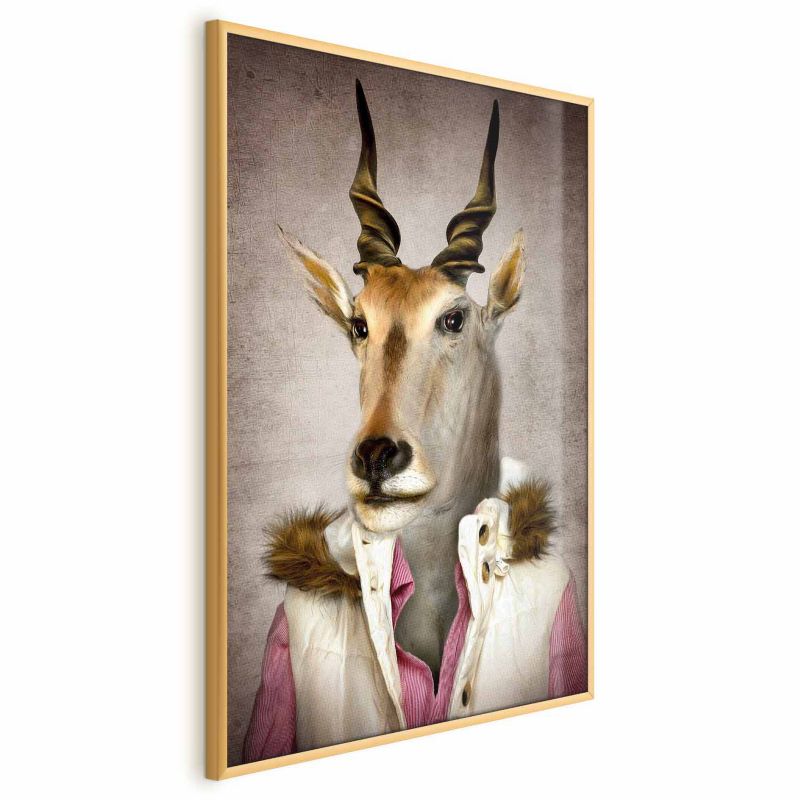 Plakat Artgeist Antylopa 40x60 cm z ramą złotą 1 szt