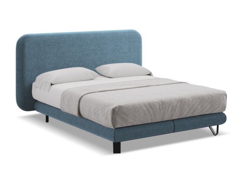 Łóżko Makamii Ilima z tkaniny szenilowej 160x200 jeans 1 szt.