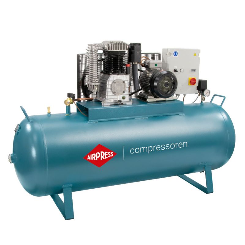 Kompresor dwutłokowy K 500-1000S Airpress 14 bar 7.5 KM/5.5 kW 400V 481 l/min 500 l - połączenie gwiazda-trójkąt 1 szt.