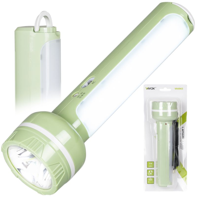 Latarka LED Vayox VA0063 akumulatorowa światło boczne 230V 120lm 1 szt.