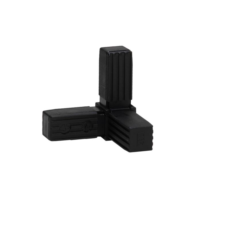 Łącznik PVC do rur kwadratowych 20 x 20 mm typ Y czarny