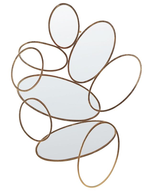 Lustro ścienne Decize 113 cm 77 cm Metal Złoty 1 szt.